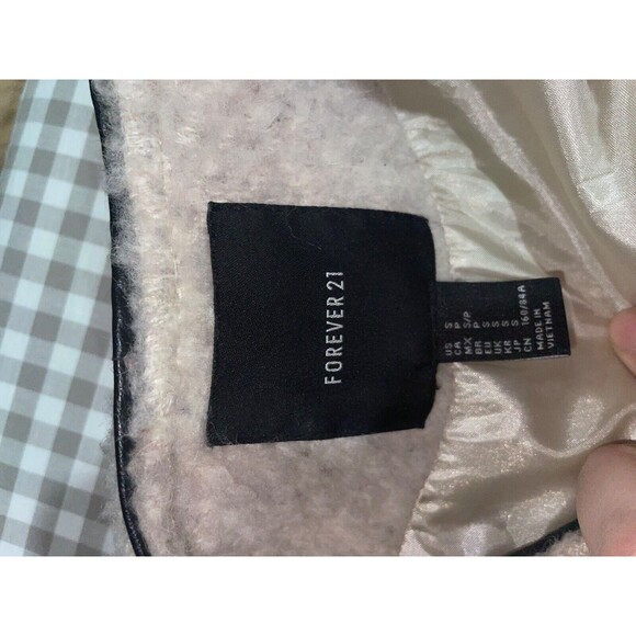 Forever 21 Vintage Y2K Women's Alpaca Blend Teddy Jacket size S  Zip Up - Picture 9 of 11